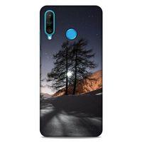 Lopard Huawei P30 Lite Uyumlu Kılıf Gece'S (48) Bumper Kılıf Kış Manzara