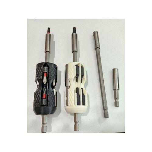 Screwdriver Gövdesi Bit Depolama ile Matkap Sürücüsü ile Çalışır (Bu ürün Sadece Plastik parçadır - Almadan Önce Soru Sorabilirsiniz)