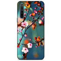 Lopard Oppo Realme 6i Uyumlu Kılıf Bahar (45) Liquid Air Kılıf Beyaz Pembe Çiçek