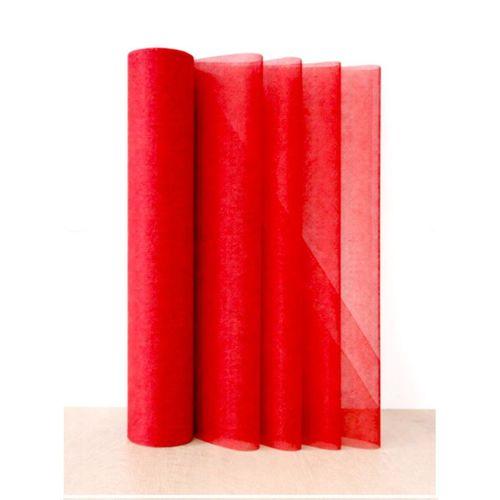 Kırmızı İran Grek Tül Parti Dekor Süsleme Tülü 70Cm 30m Kırmızı