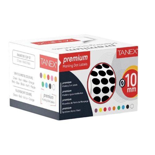 TANEX NOKTA ETİKET 10 MM SİYAH 5000 Lİ