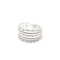 Beş Sıra İncili Su Yolu Bileklik - Gümüş