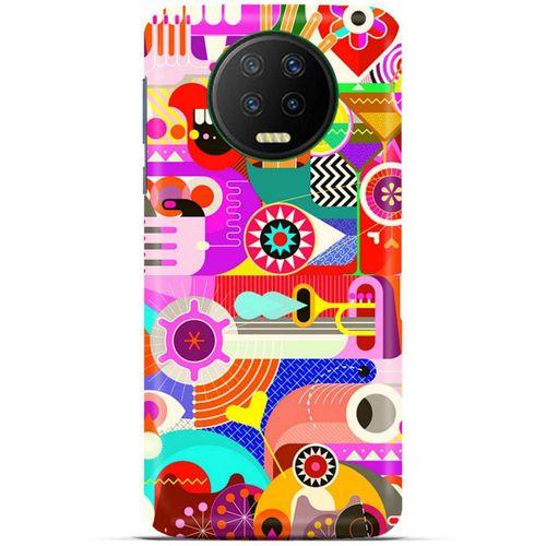 Lopard İnfinix Note 7 Uyumlu Kılıf Soyut Sanat (19) Baskılı Kılıfları
