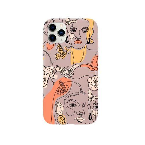 iPhone 11 Pro Line Style Premium Pembe Lansman Silikonlu Kılıf