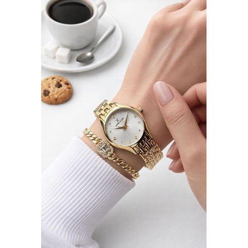 Daniel Klein 2 Yıl Garantili Çelik Kordon 30 Mt Suya Dayanıklı Kadın Kol Saati+Bileklik DKK.10150-2