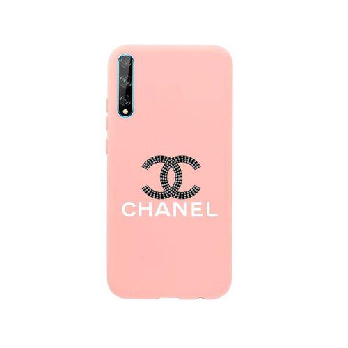 Huawei Psmart S Channel Desenli Premium Silikonlu Pembe Telefon Kılıfı