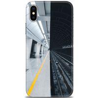 iPhone X Kılıf HD Baskılı Kılıf - Metro Station + Tam Ekran Koruyucu