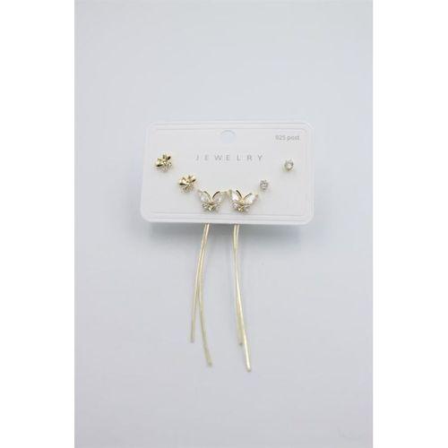 Çoklu Set Küpe - Altın