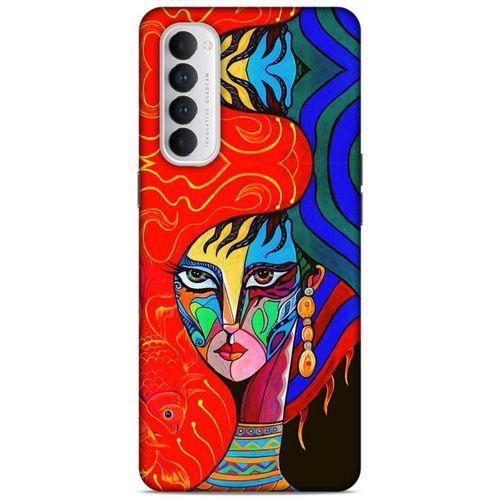 Lopard Oppo Reno 4 Pro Uyumlu Kılıf Sürreal Yüzler ♀ (10) Full Koruma Kılıfı Desenli