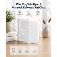15w Magsafe Uyumlu Manyetik Kablosuz Powerbank 5000 Mah