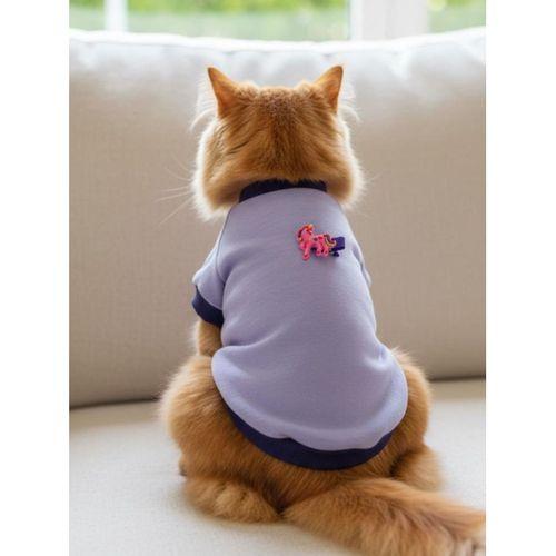 Happy Pony İkili Takım – Sevimli Pony Desenli Kedi Tulum & Sweat Kombini Kedi Kıyafeti