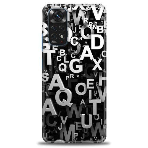 Xiaomi Redmi Note 12 4G Kılıf HD Baskılı Kılıf - Harfler + Tam Ekran Koruyucu