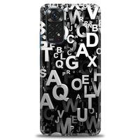 Xiaomi Redmi Note 12 4G Kılıf HD Baskılı Kılıf - Harfler + Tam Ekran Koruyucu