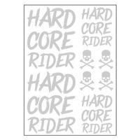 SEVGENT A4 Sticker 121 Tek Paket Çoklu Hard Core Rider Beyaz