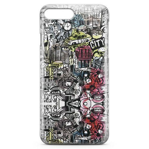 Apple iPhone 8 Plus Kılıf Çılgın Şehir Arka Kapak Koruma Desenli Full Koruyucu