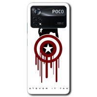 Xiaomi Poco x4 Pro HD Baskılı Kılıf + 9D Tam Ekran Koruyucu - Captain Amerika