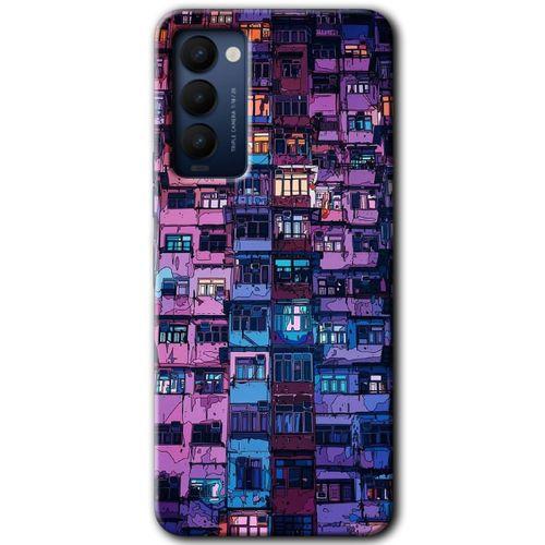 Tecno Camon 18 Kılıf HD Desen Baskılı Arka Kapak - Şehir Görünümü + Kırılmaz Cam