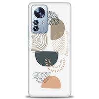Xiaomi Poco X5 Pro Kılıf HD Baskılı Kılıf - Turuncu Yarım Daire + Tam Ekran Koruyucu