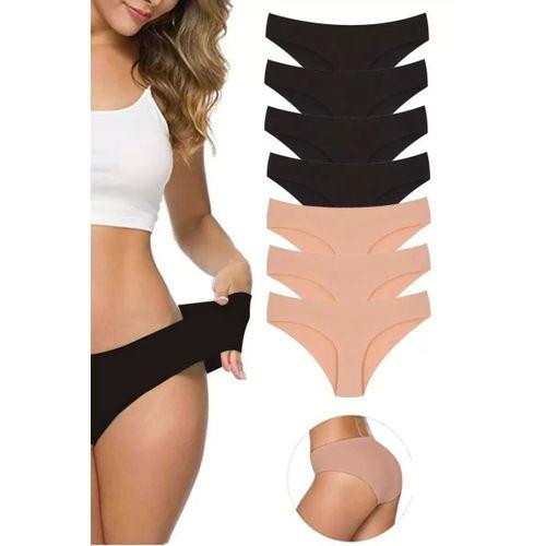 7 Adet Kadın Dikişsiz Lazer Kesim Esnek İz Yapmayan Külot S2