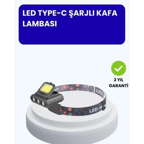 800 Lumen Led Kafa Lambası Cob Ve Xpe Led Type C Şarjlı Ayarlanabilir