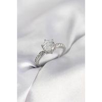 Zirkon Taşlı Tek Taş Model Gümüş Renk Kadın Yüzük