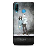 Huawei P30 Lite Kılıf FunnyMaX (46) Core Armor Kılıf Antrasit Köpek