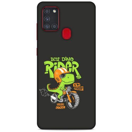 Animax Bisikletli Dinozor Samsung Galaxy A21s Kılıf Desenli Silikon