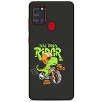 Animax Bisikletli Dinozor Samsung Galaxy A21s Kılıf Desenli Silikon