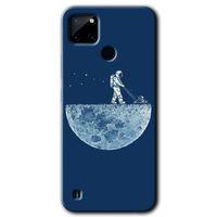 Potkal Hediye Fabrikası Realme C21 Kılıf HD Desen Baskılı Arka Kapak - Uzay İşçisi