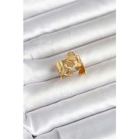 316L Çelik Gold Renk Lotus Model Kadın Yüzük