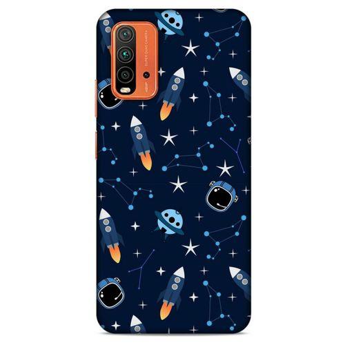 Xiaomi Redmi Note 9 4g Uyumlu Kılıf Mavi Delisi (22) Tam Koruma Kılıfı Astronot