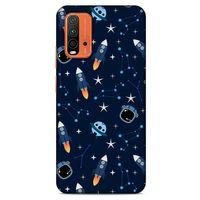 Xiaomi Redmi Note 9 4g Uyumlu Kılıf Mavi Delisi (22) Tam Koruma Kılıfı Astronot