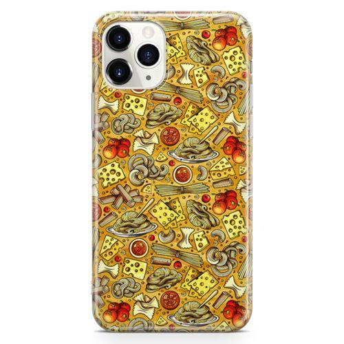 Apple iPhone 11 Pro Kılıf Peynirli Makarna Arka Kapak Koruma Desenli Full Koruyucu