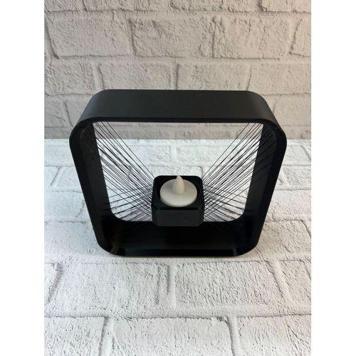 Askılı Kare Mumluk Duvar Dekoru Loş Salon Ve Modern Mekanlar