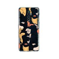 Oppo Reno 2Z Line Style Desenli Premium Şeffaf Silikon Kılıf