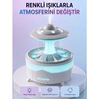 Rgb Işıklı Yağmur Efektli Hava Nemlendirici 350 Ml Sessiz Çalışma Uzaktan Kumanda