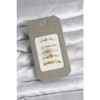 Pirinç Gold Renk 5'li Yüzük Seti