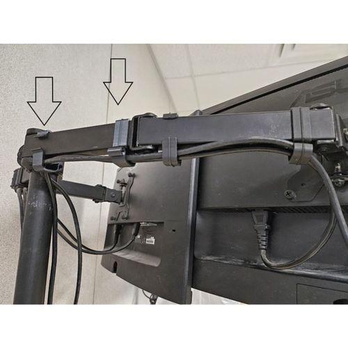 Çift Monitör Kolu Kablo Tutucu 3D Baskı (Bu ürün Sadece Plastik parçadır - Almadan Önce Soru Sorabilirsiniz)