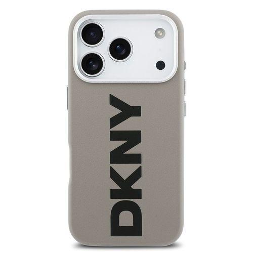 Apple iPhone 17 Pro Kılıf DKNY Orjinal Lisanslı M-safe Şarj Özellikli PU Büyük Dikey Logolu Kapak