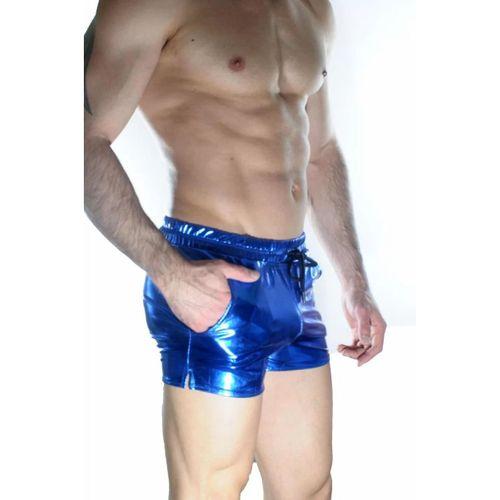 Erkek Mavi Lame Short