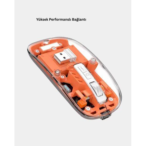 Kablosuz Çift Modlu Mouse – Bluetooth 5.0 + 2.4ghz