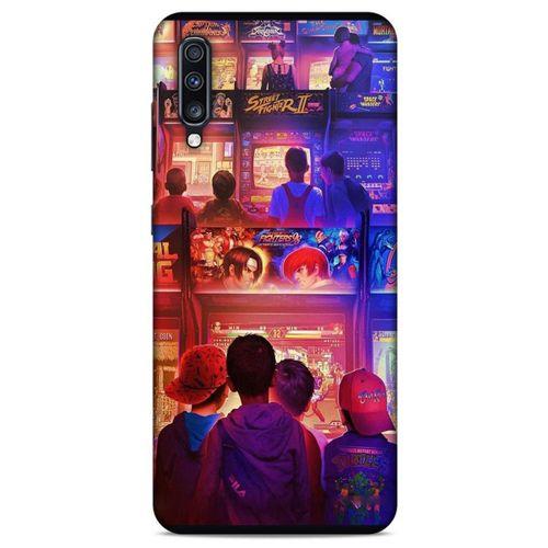 Retro (33) Desen Hybrid Kılıf Renkli Samsung Galaxy A70 Kılıf