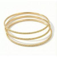 3'lü Simli Ajda Bilezik-65mm - Altın