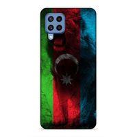 Samsung Galaxy M22 Uyumlu Kılıf Azarbaijan (35) Fit Design Kılıf Bayrak Aslanlı