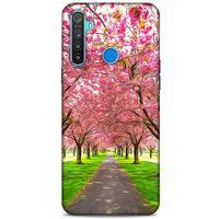 Lopard Oppo Realme 5i Uyumlu Kılıf Bahar (42) Rugged Armor Kılıf Pembe Ağaç