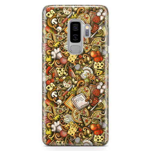Samsung Galaxy S9 Plus Kılıf Doodle Restaurant Arka Kapak Koruma Desenli Full Koruyucu