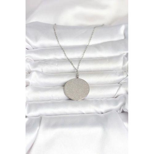 316L Çelik Gümüş Renk Ayetel Kürsi ve Allah Yazılı Kolye