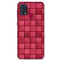 Samsung Galaxy M31 Kılıf Patchwork (29) Arka Koruma Kılıfı Pembe