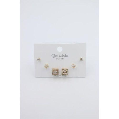 Çoklu Set Küpe - Altın