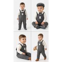 3/18 Ay Kasketli 3 Parça Salopet Bebek Takımı